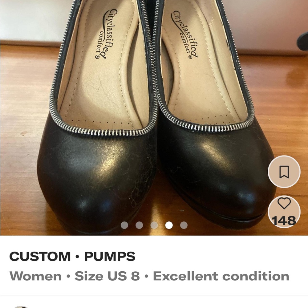 Custom Black Spiked Pumps - Picture 5 of 5
